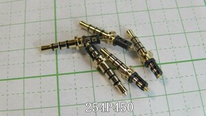 管理番号＝3D284　自作用　　φ2.5mm　4極超ミニプラグ　軸のみ　　254P450　　5個セット