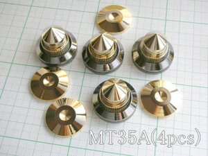 管理番号＝3D366　　　　金属製(真鍮製)インシュレーター 　　MT35A　　　4 個セット　