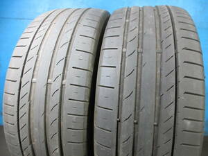 202006製 Continental スポーツコンTact5 Continental ContiSportContact5 235/55R18 100V2本Set №07241E 室内保管 中古 夏Tires