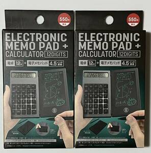  Daiso ELECTRONIC MEMO PAD+CALCULATOR* calculator + electron memory pad ×[2 piece ] new goods * unused *