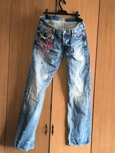 HYSTERIC GLAMOUR ヒステリックグラマー　スタッズ　　ダメージ加工　デニムパンツ　36インチ