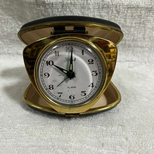 Telock 旅行時計 トラベルクロック 手巻き時計 アラーム付き アンティーク ビンテージ 昭和レトロ 説明書付き 置時計