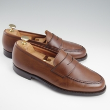 極上★クロケット&ジョーンズ 6E【定価￥110,000-★BOSTON 2/ボストン】CITYソール/コインローファー/カーフ/茶/Crockett&Jones★l277-5_画像3