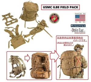 【米軍放出品】USMC PACK セット メインバッグ フレーム ヒップベルト ショルダーハーネス リュックサック ミリタリー ILBE(140)MA9MK-N#24