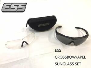 【米軍放出品】ESS CROSSBOW/クロスボウ ゴーグル サングラス ケース付き ミリタリー サバゲー バリスティックアイシールド(60)HA30AK#24