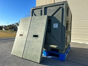 【米軍放出品】専用棚板付きミニコンテナ 道具箱 工具箱 サバゲー ミリタリー USMC PALCON 世田谷ベース 秘密基地 収納庫(E)☆KA8CM-W#24