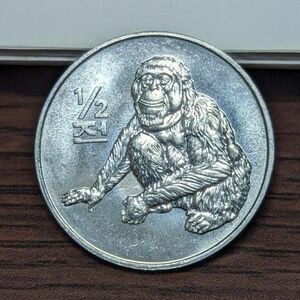 北朝鮮 世界の動物 オランウータン 記念硬貨 レア 非流通コイン コイン 古銭