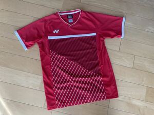 YONEX ゲームシャツ Lサイズ中古難ありソフトテニス半袖Tシャツ赤