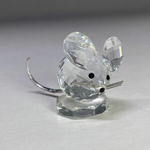 SWAROVSKI スワロフスキー 置物 ネズミ ねずみ 鼠 クリスタル オブジェ