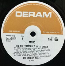 LP 洋楽 The Moody Blues / On The Threshold Of A Dream 英盤 mono b_画像3