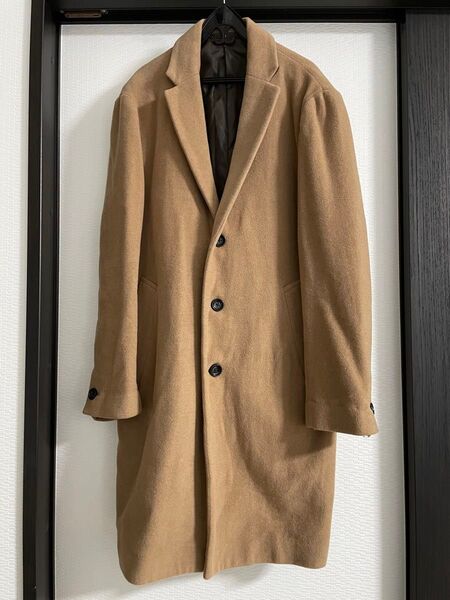 ロングコートINHERIT インヘリット チェスターコート ベージュ