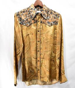 [DRIES VAN NOTEN] high class total pattern rayon shirt 44 Hungary made Dries Van Noten 