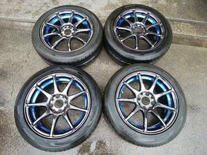 Weds ウェッズ SA-07 15インチ×6.5J インセット45 PCD 100 4穴＆トーヨー DRB 185/55R15 4本