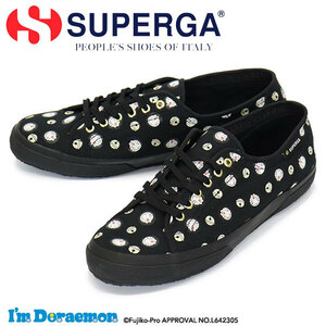 SUPERGA (スペルガ) ドラえもん 2725 I'm Doraemon S4138EW キャンバス スニーカー BLACK-YELLOW SPG049 36-約23.0cm