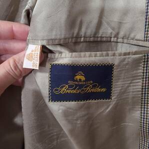 1000円 80s USA製 ブルックスブラザーズ 千鳥柄 テーラード ジャケット バージン ウール100% ベージュ made in USA Brooks Brothers Jacketの画像7