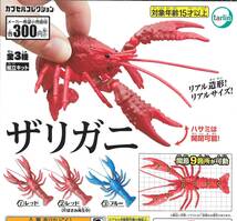 即決》カプセルコレクション ザリガニ【全３種フルコンプセット】 送料210円～ 新品未開封 エビガニ 9箇所可動 ターリン エポック社_画像1