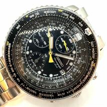 SEIKO セイコー クロノグラフ クォーツ メンズ腕時計 パイロットウォッチ 7T62-0EB0 SS デイト スモセコ _画像1