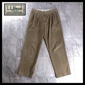  б/у одежда L.L.Bean 2 tuck futoshi . вельвет брюки тигр u The -W36