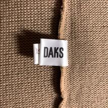 古着 DAKS Ｖネック アーガイル ニット セーター XL ベージュ 茶色_画像7