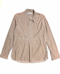 nonnative シャンブレー ノーカラー プルオーバー シャツ