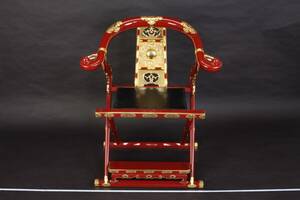 5501 genuine article beautiful superior article temple . Buddhist altar fittings equipment ornament metal fittings gorgeous gold color wooden gold-painted porcelain bending record chair . paint bending record bending . chair .tame funeral .. for memorial service law necessary Buddhist altar fittings 