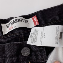 Levi's リーバイス 505 ブラックデニムパンツ メンズW40 STRAIGHT FIT テーパードストレート 黒 pt-1251_画像4