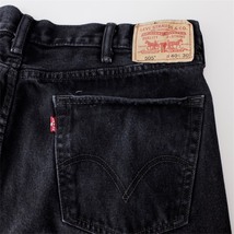 Levi's リーバイス 505 ブラックデニムパンツ メンズW40 STRAIGHT FIT テーパードストレート 黒 pt-1251_画像7