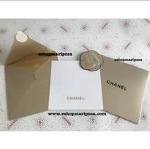 シャネル 封筒 +メッセージカードセット＋カメリアシール 金色 ゴールド ココマーク CHANELロゴ入り ラッピングリボンや包装紙と一緒に_画像2