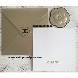 CHANEL◆シャネル 封筒 +メッセージカードセット＋カメリアシール 金色 ゴールド ココマーク CHANELロゴ入り ラッピングリボンや包装紙と