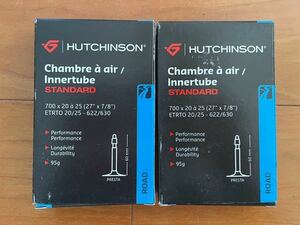 新品　HUTCHINSON STANDARD インナーチューブ 700x20/25C　仏式　60mm 2個セット