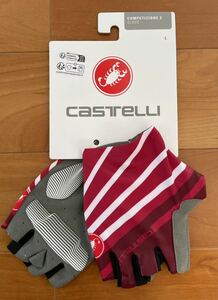  new goods Castelli rental teliCOMPETIZIONE 2 finger cut . glove L size free shipping 