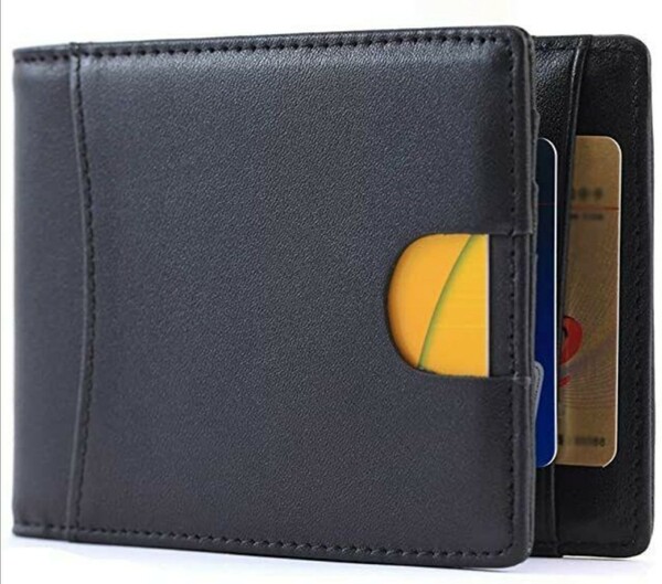 財布 二つ折り 薄型 マネークリップ メンズ 本革 シンプル 札入れ カード収納