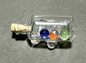 NO.1200 帯留め ゑり正 ボトル ガラス製 透明(帯留 帯飾り 和装小物)