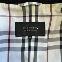 美品 最高級!! バーバリーブラックレーベル BURBERRY BLACK LABEL Pコート M ナポレオン ジャケット 銀ボタン ノバチェック ウール 秋冬 黒_画像7