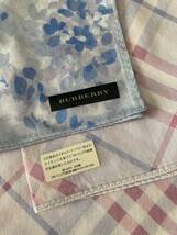 送料無料　BURBERRY ハンカチ ２枚セット　バーバリー ハンカチーフ　ブルーミング中西　綿100% ピンク ブルー　チェック　花柄　ギフト_画像5