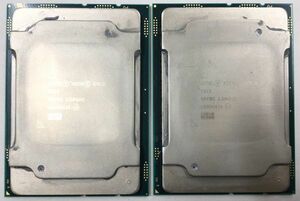 【2枚セット/同一ロット】XEON GOLD 5215 Intel CPU 2.50GHz SRFBC 10コア ソケット FCLGA3647 サーバー用 BIOS起動確認済【中古】