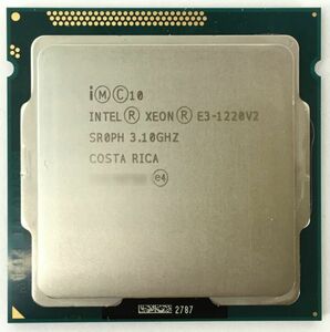 XEON E3-1220 V2 ×1枚 Intel CPU 3.10GHz SR0PH 4コア ソケット FCLGA1155 サーバー用 BIOS起動確認済【中古品】【送料無料】