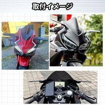 1円~ スモール バイク ウイング ミラー 可変 カウルミラー 左右セット YZF-R25 YZF-R6 Z750S ZX-25R Ninja250 GSX250R サイド 汎用　_画像5