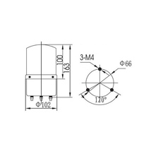 1円~ LED回転灯 黄色 小型 100V パトランプ 壁面取り付けブラケット付き 防滴 サイン灯 ネオンサイン 案内灯 送料無料 作業灯 警告灯_画像6