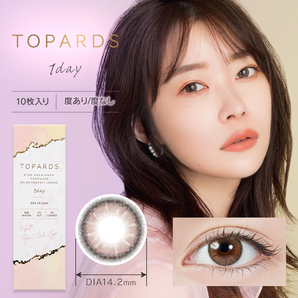 指原莉乃 カラコン トパーズ TOPARDS ワンデー 10枚入 1箱 コンタクトレンズ 1day 1日使い捨て さっしー UVカット ネット 通の画像3