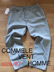 メンズ 未使用 タグ付き COMMELE VENT HOMME コムルヴァンオム パンツ デニム ジーンズ ストレート size/97 3XL シルバーグレー 