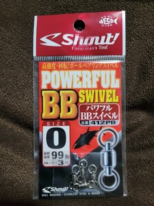 ★Shout★POWERFUL BB SWIVEL 412PB SIZE 0 シャウト パワフルBBスイベル 新品未開封品 破断強度 99lb 