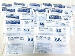 送料300円(税込)■az853■丸善 デリカフット ビニール手袋 SS 100枚入 20点(2000枚)【シンオク】