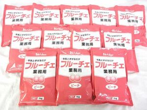 送料300円(税込)■az775■◎ハウス フルーチェ ピーチ 業務用 1kg 12点【シンオク】