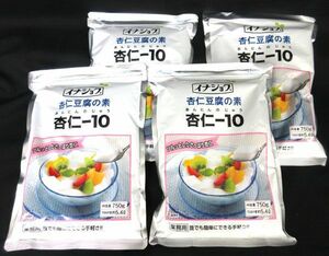 送料300円(税込)■az355■◎伊那食品 杏仁豆腐の素 杏仁-10 業務用 750g 4点【シンオク】