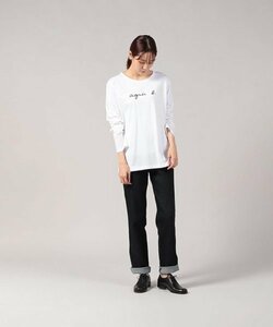 Z103 agnes b. アニエスベー ロゴ Tシャツ 長袖 S137 TS レディース 0330S137 カットソー プリント フレンチ カジュアル 丸首 大人 古着