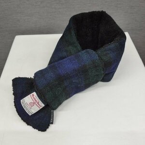 A208 BASECONTROL × HARRIS TWEED マフラー チェック グリーン ネイビー ユニセックス 防寒 ハリスツイード ベースコントロール