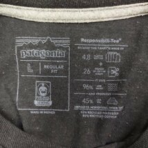 A507 patagonia パタゴニア 半袖 Tシャツ L ブラック レスポンシビリティー バックプリント ロゴ アウトドア レジャー フェス_画像6