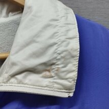 A534 ELLESSE エレッセ ナイロン ジャケット ジャンパー ホワイト パープル 裏起毛 レトロ ロゴ ブルゾン ハイネック メンズ サイズ S_画像10