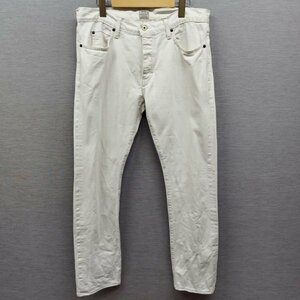 A563 J.CREW ジェイクルー デニム パンツ ジーンズ ジーパン ストレート ボタン 484SLIM ホワイト 白 メンズ サイズ 33W 32L